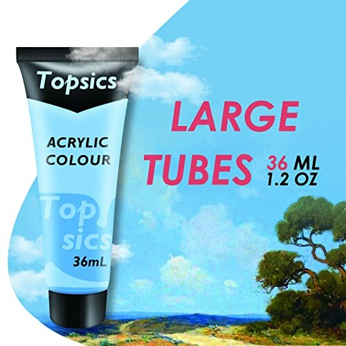 Tube de peinture acrylique Topsics de 36 ml