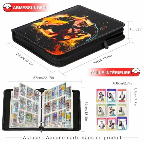 Étui classeur pour cartes à collectionner avec design coloré