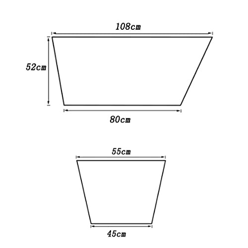 Dimensions de deux trapèzes avec mesures en centimètres.