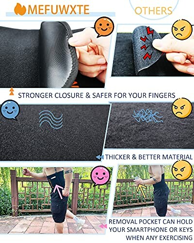 Comparaison des ceintures de sport avec poche pour smartphone.
