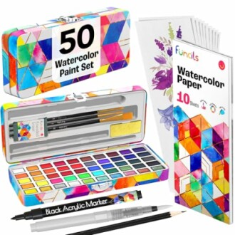 Funcils Ensemble De 50 Aquarelles