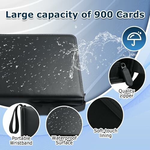 Étui de rangement imperméable pour 900 cartes