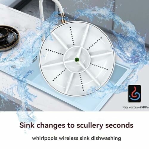 Appareil de lavage pour évier avec vortex d'eau