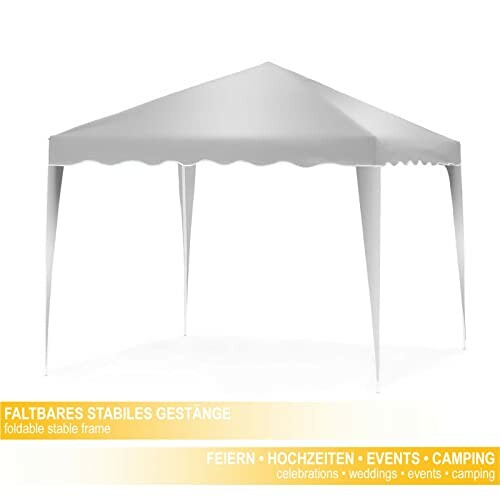Tente pliante blanche pour événements et camping.