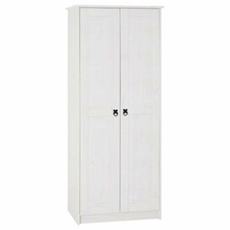 Armoire blanche avec deux portes.