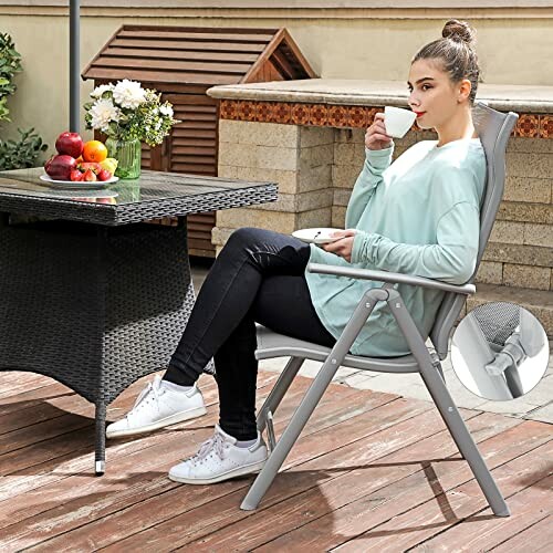 Chaise de Jardin Pliable SONGMICS