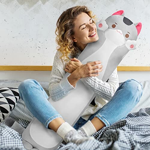 Mewaii Kawaii Peluche Coussin Long