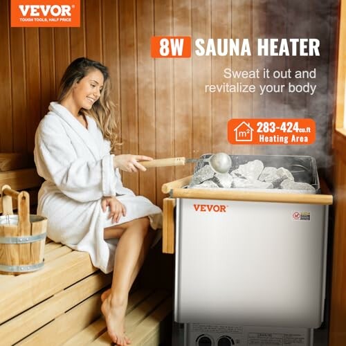 VEVOR Poêle de Sauna Électrique Portable Inox