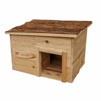 Petite maison en bois pour animaux.