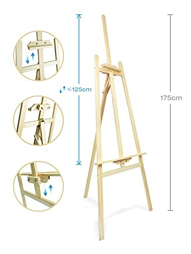 Chevalet de peinture en bois 175 cm