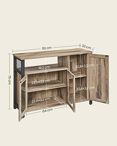 Meuble en bois avec dimensions affichées.