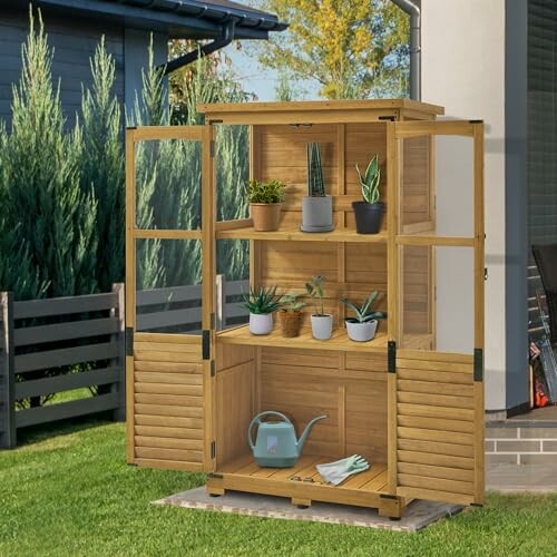 M MCombo Armoire de Jardin en Bois
