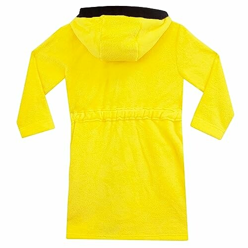 Peignoir jaune à capuche vu de dos