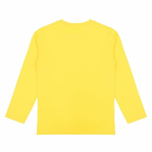 Dos d'un t-shirt jaune à manches longues.