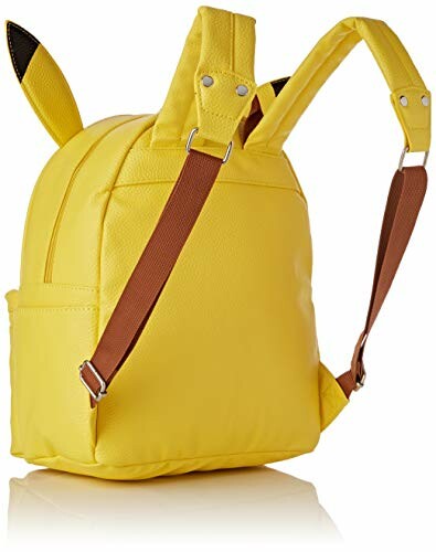Sac à dos jaune avec oreilles de Pikachu