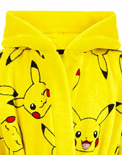 Peignoir jaune avec motif Pikachu