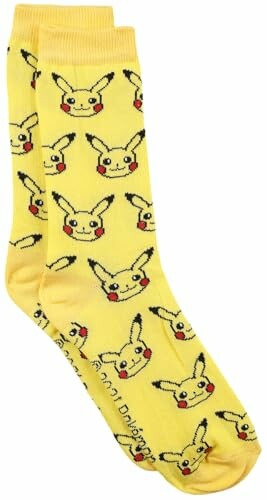 Chaussettes jaunes avec motif Pikachu