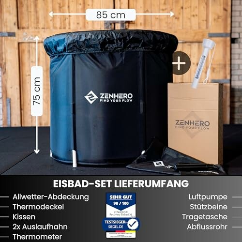 Kit de bain glacé Zenhero avec accessoires